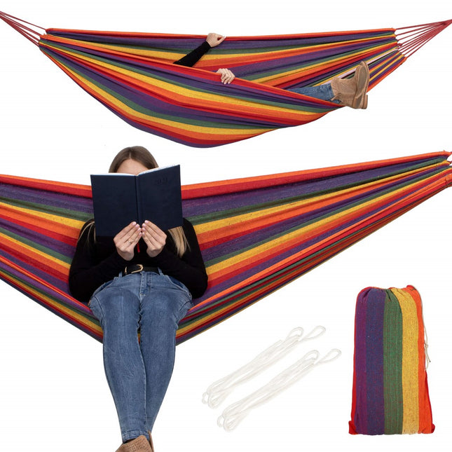 Hangmat | Extra Stevig | Inclusief Opbergtas | Multicolor | 200 x 150 cm