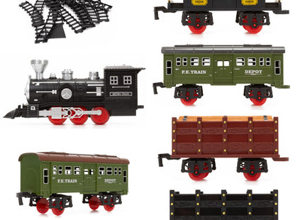 Springos® Speelgoedtrein - Stoomgeluid - Met afstandsbediening - 18 Delig