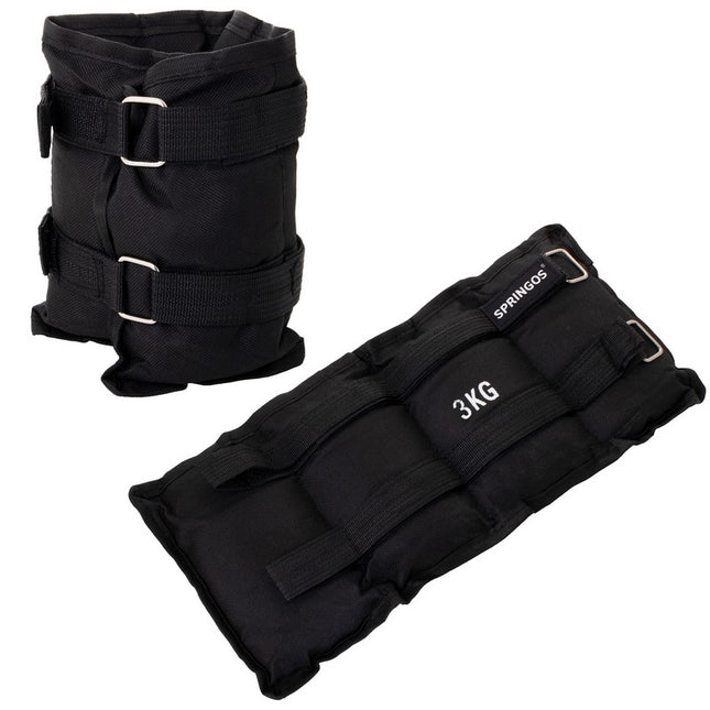 Pols- en enkelgewicht | 2 Stuks | 3 kg | Zwart