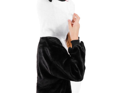 Onesie Kinderen | Panda | Maat 110/120 | Zwart/Wit