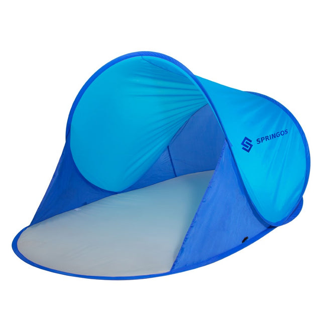 Strandtent | Pop-Up Strandtent | UV Filter | Inclusief Draagtas | 120 x 200 cm | Blauw
