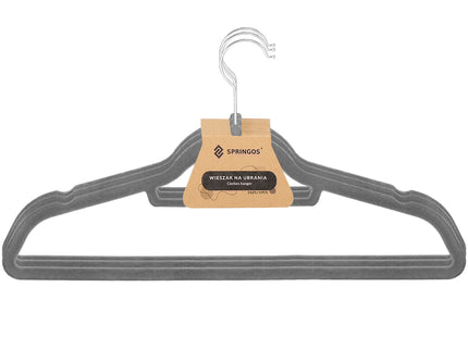 Velours Kledinghangers - 3 Stuks - Draaibaar - Luxe - Grijs