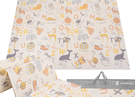 Speelmat | Speelkleed Foam | Opvouwbaar | Dieren | Alfabet | Cijfers | 180 x 200 cm
