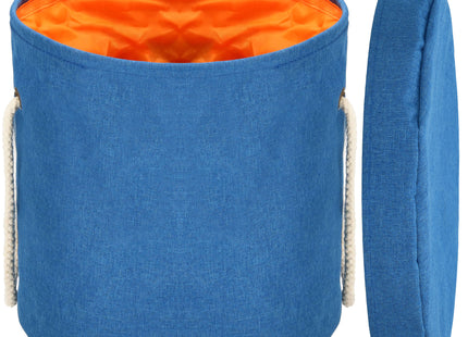 Opbergmand - Speelgoedmand - Kledingmand - Organizer - Deksel - Handvatten - Blauw