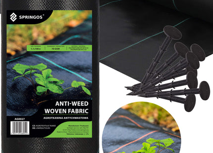 Worteldoek - Anti -Onkruid - Beschermfolie - 70g - 1,1X100 M - Zwart
