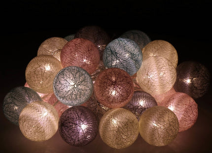 Fairy Lights | 6 m | 30 LED | Grijs/Roze/Crème/Turkoois