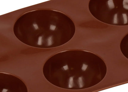 Cupcake vorm - Bakvorm - Koekjesvorm - Siliconen -  6 Stuks -Bruin