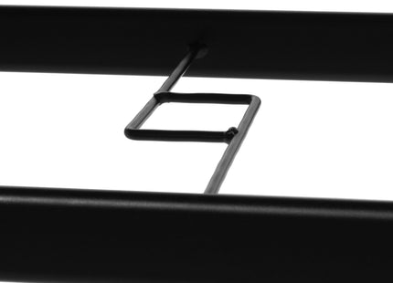 Tuintafel | 120 x 70 x 70 cm | Buitentafel | Eettafel Buiten | Metaal | Gehard Glas | 100 KG | Zwart