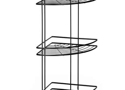 Doucherek - Badkamerplank - Hoekplank - RVS - Zwart - Driehoekig - 9 Kg