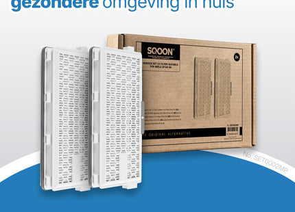 SQOON® Filterset o.a. geschikt voor Miele Complete C2 en C3 & Compact C1 en C2 stofzuigers - 2 STUKS - Gelijk aan model: SF-HA 50