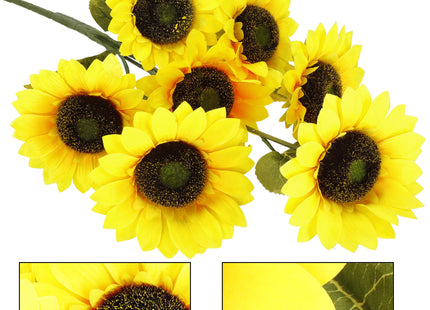 Kunstbloem - Kunstplanten - Kunstzonnebloemen - Inclusief Pot - 2 Stuks - Decoratief