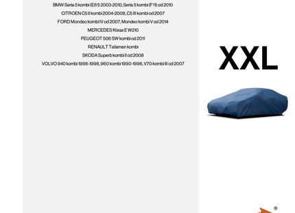 CarPassion Premium Autohoes - Beschermhoes - Waterdicht & Vorstbestendig - Maat XXXXL - Blauw - 485 x 510 cm
