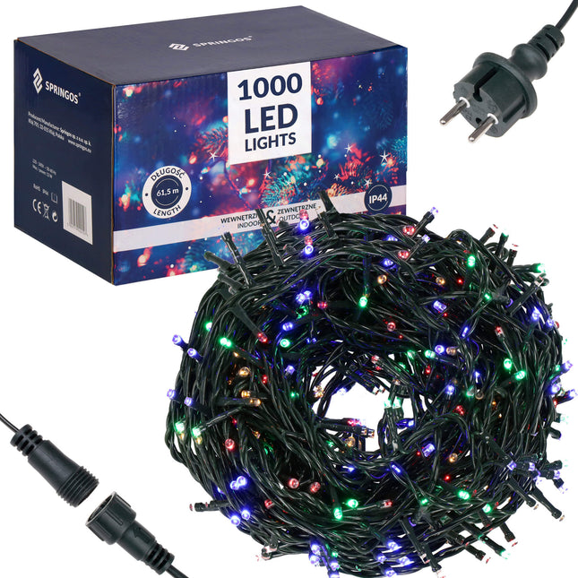Kerstverlichting | 60 m | 1000 LED | Veelkleurig