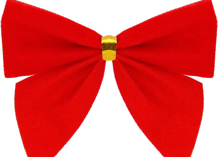 Kersthanger | Kerstversiering | Kerstdecoratie Voor Binnen | Kerststrik | Rood | 8 cm | 6 Stuks