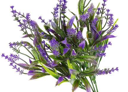 Kunstbladeren - Lavendel - Boeket - 5 Takken - Paars - 35 cm
