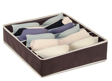 Lade Organizer | 7 Vakken | Bruin/Crème | 30 x 30 cm