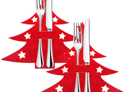 Bestekhouder - Bestekzakje - Kerst - Kerstversiering - 2 stuks