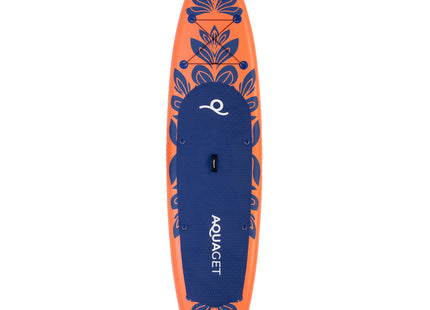 SUP Board - Opblaasbaar Paddle Board - Met Tas - Met Zitje -Inclusief Accessoires - Complete Set - Max. 220KG - 350x86cm - Marineblauw/Oranje