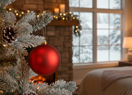 Kerstballen | 6 Stuks | 15 cm | Rood