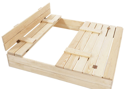 Zandbak - Met Deksel - Met Bank - Inclusief Gronddoek - 150 x 150 CM