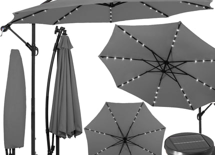 Parasol | LED | Parasols | Kantelbaar | Met Ventilatie | Grafiet | Ø300 cm