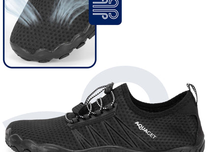 Waterschoenen - AQUA Shoes - Sneldrogend - Rubber - Unisex - Zwart - Maat 42