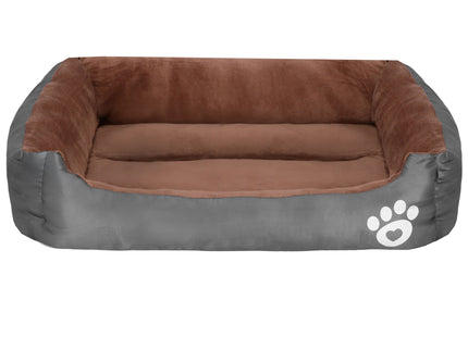 Hondenmand | Kattenmand | Polyester | 70x 57x 13 cm | Bruin/Grijs | Maat XL