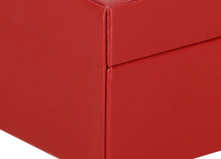Sieradendoos | Juwelendoos | 2 Lagen | 25 x 25 x 8.5 cm | Bordeauxrood