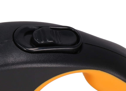 Hondenriem - Hondenlijn - Looplijn - Automatisch - Zwart/Oranje - 50 M - Tot 50 Kg