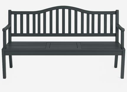 Tuinbank | Tuinbankje | Zitbank Buiten | Met Tafel |  150 x 80 cm | Metaal | Staal | Zwart