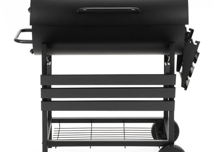 Houtskool barbecue - Op Wielen - BBQ - Asopvangbak - Thermometer - Kunststof - Staal - Zwart