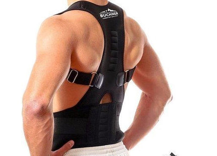 Verstelbare Magnetische Schouder- En Rug Brace | Effectieve Rugbrace Deluxe Voor Man En Vrouw (Zwart) - Maat L