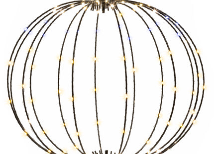 Lichtbol - Kerstversiering - Warm Wit - Witte Flash Optie - Indoor & Outdoor - 112 Led - 44 x 38 x 2 cm cm - Metaal
