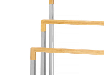Handdoekrek | Metaal/Hout  | Staand | Zilver
