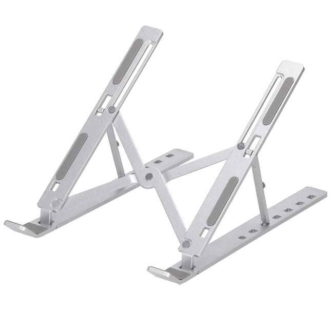 Laptopstandaard - Opvouwbaar - Standaard - Kantelen - Metaal - Zilver