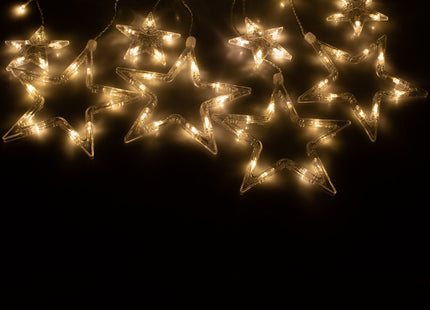 Sterrengordijn | 2 m | 92 LED | Warm Wit