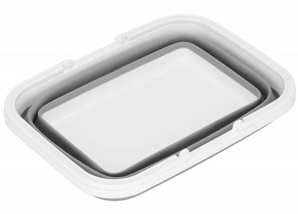 Wasmand | Opvouwbare Wasmand | Rechthoek | 8.5L | Grijs/Wit