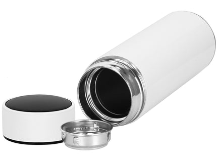 Thermosfles - Thermoskan - LCD- Display - 500 ML - RVS - Wit