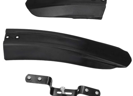Spatbordenset Voor Mountainbike  - Spatborden Fiets  - Voorwiel - Achterwiel - 2-delige Set - Kunststof - Metaal - Zwart
