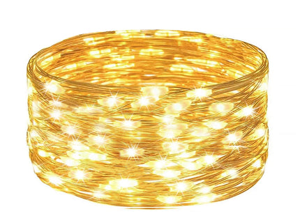 Kerstboomverlichting | met 100 LED Lampjes | 12 M | Warm Wit | Zonne-energie