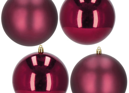 Kerstballen | 4 Stuks | 14 cm | Bordeaux