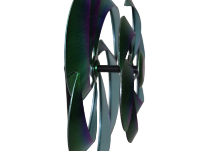 Windspinner - Windmolen - Windijzers - Tuinsteker - Tuinbeeld - Grondpin - Metaal - Paars - Blauw - Groen