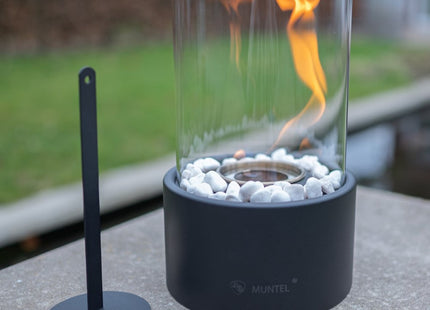 Bio Ethanol Sfeerhaard | Tafelhaard | Binnen & Buiten | Rond | Zwart | ⌀ 15 CM