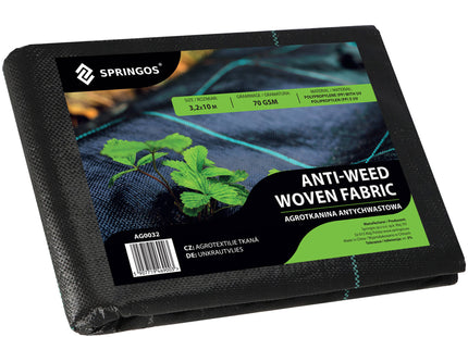 Worteldoek - Anti -Onkruid - Beschermfolie - 70g - 3,2X10 M - Zwart