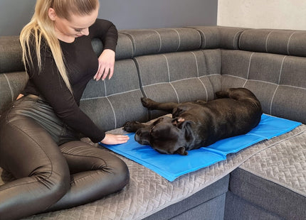 Koelmat Hond | Actieve Verkoelende Gel | 1 Stuk | 110 x 70 cm | Blauw