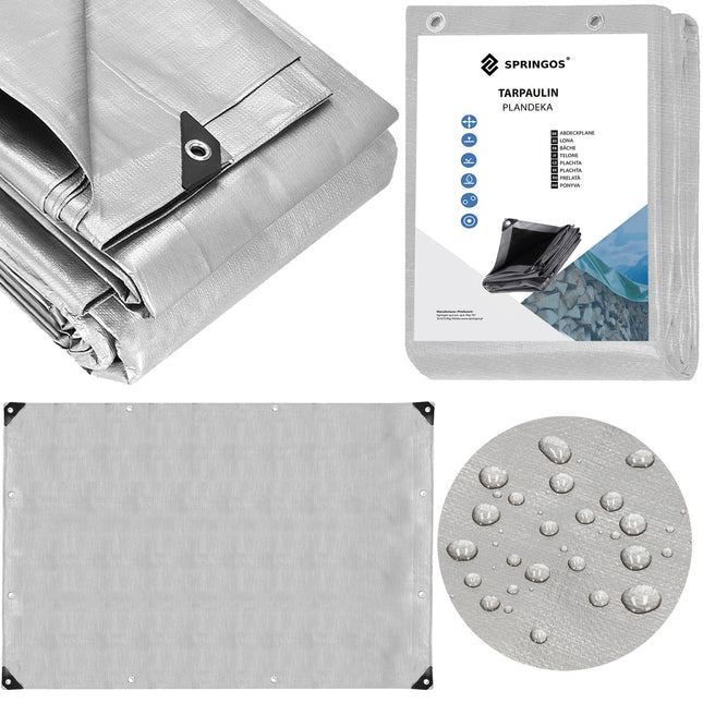 Afdekzeil | Dekzeil | Zeildoek | Waterdicht | PVC | 3 x 4 m | 260 g/m2 | Grijs