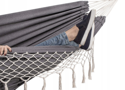 Hangmat | Met Franje | Antraciet | 150 x 210 cm
