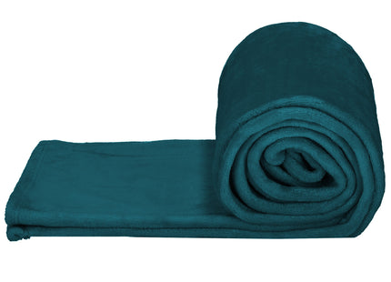 Fleece deken | 70 x 160 cm | Donker Turquoise