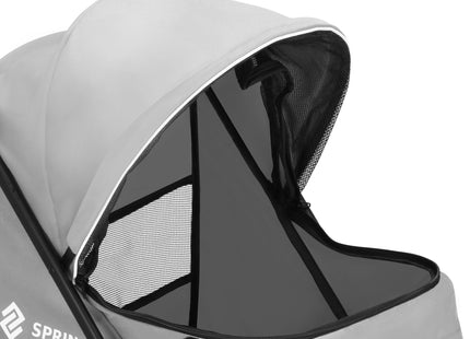 Springos Hondenbuggy - Inklapbaar - 3 wielen - Grijs