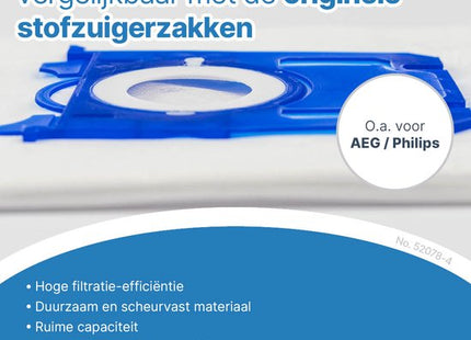 SQOON® Stofzuigerzakken geschikt voor AEG / Electrolux / Philips Standard-BAG | 20 stuks
